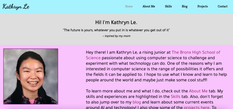 Personal Website – screenshot 1