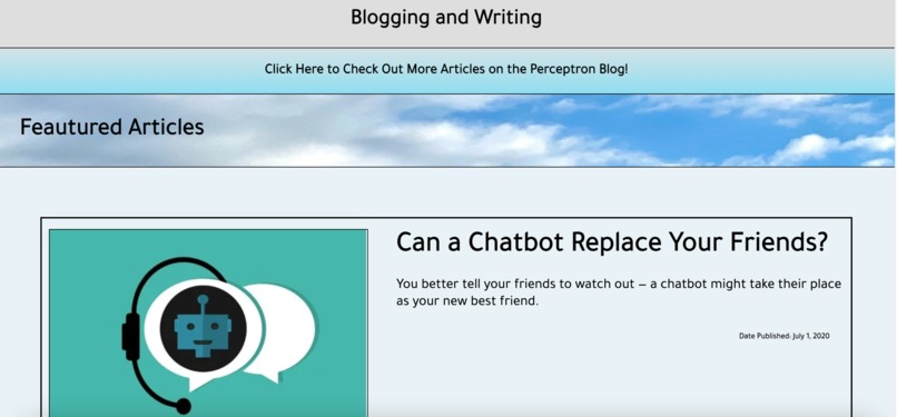 Personal Website – screenshot 2