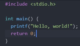 Hello World in C – screenshot 1