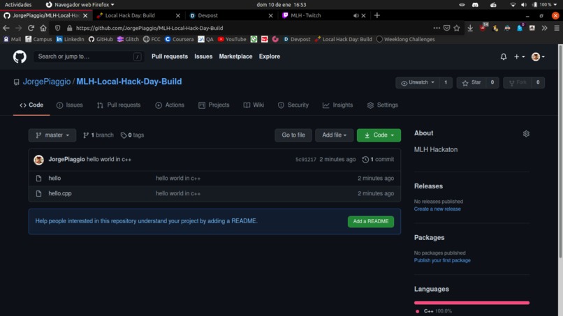 Hello World – screenshot 1