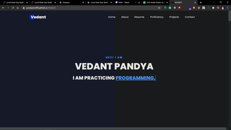 Personal Site with GitHub Pages – screenshot 1