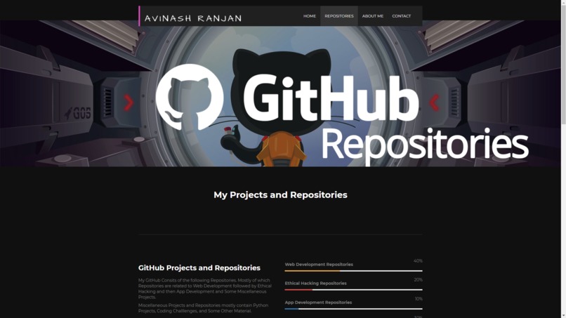 avinashkranjan.github.io – screenshot 2
