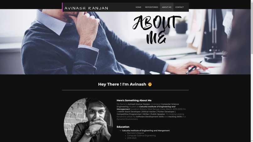 avinashkranjan.github.io – screenshot 4