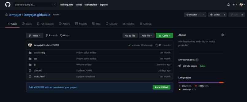 My Personal Portfolio on Github pages  – screenshot 2