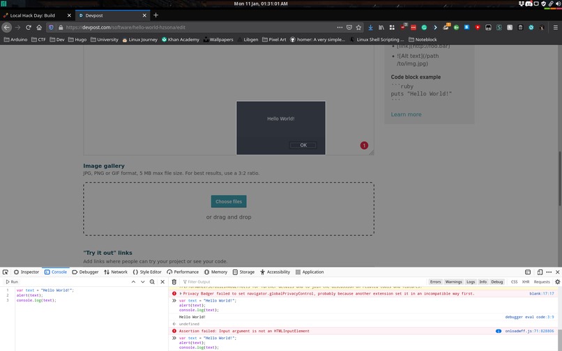 Hello World – screenshot 1