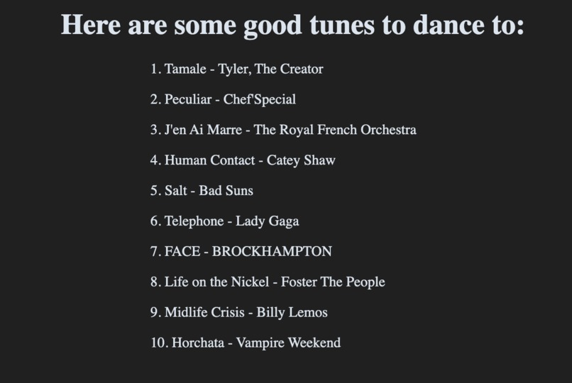 Playlist Pal (incomplete submission) – screenshot 2