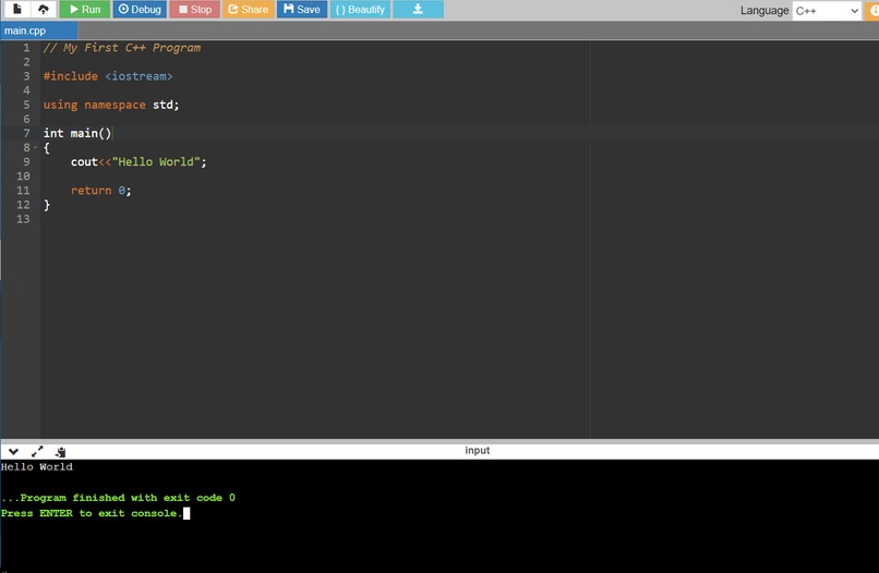 Hello, World in a New Language C++ | Devpost