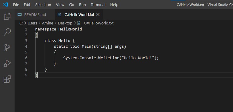 Hello, World in a New Language – screenshot 1