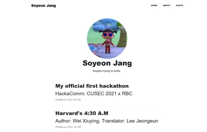 Personal Website  – screenshot 1