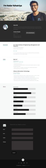 My personal portfolio website – screenshot 2