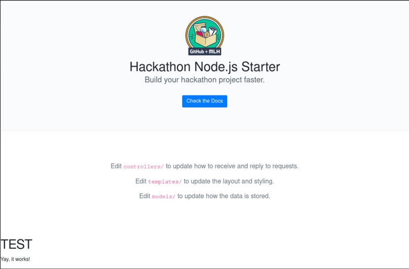 Hackathon Node.js Starter – screenshot 1
