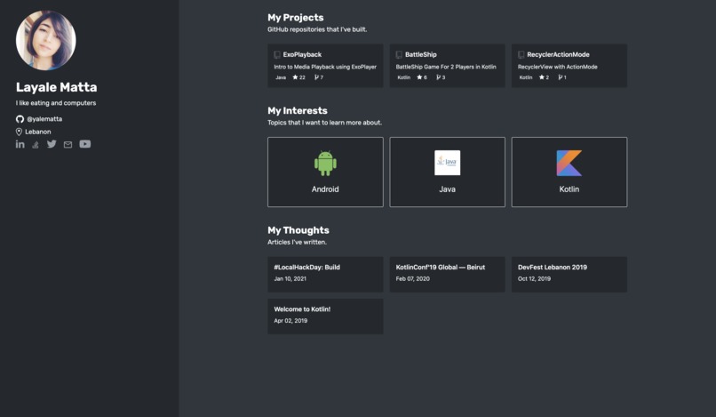 GitHub Pages for Personal Portfolio – screenshot 1