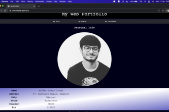 A Portfolio website