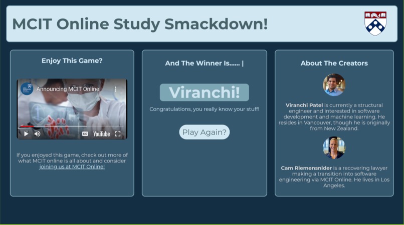 MCIT Online Study Smackdown Game! – screenshot 3