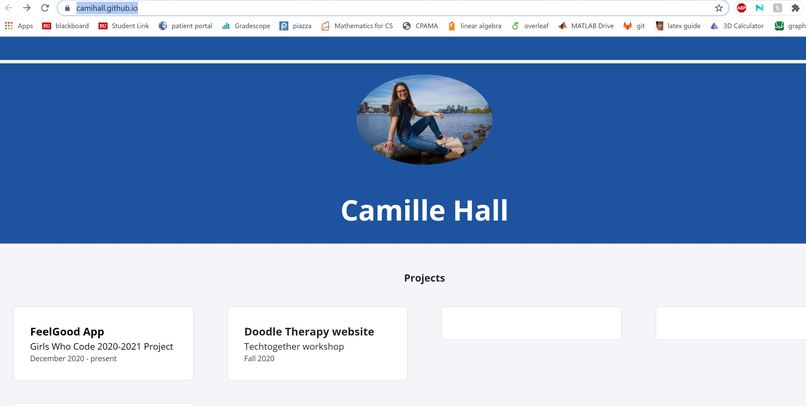 Github Pages Portfolio – screenshot 1