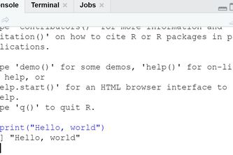 Hello World in R