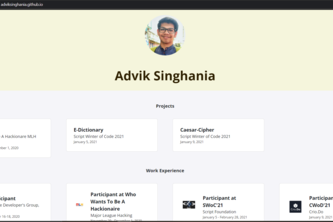 GitHub Pages Portfolio site