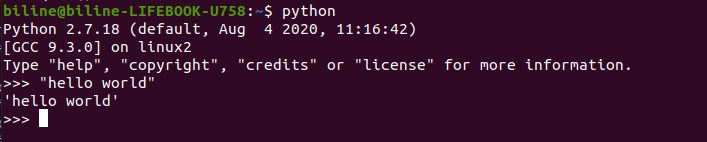 Hello world – screenshot 1