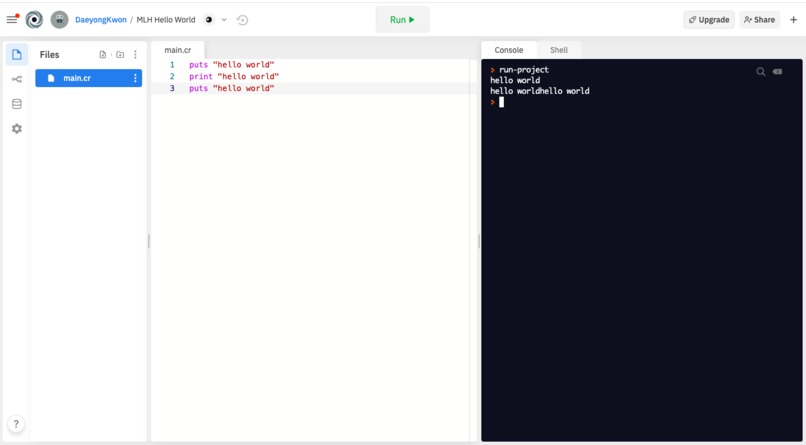 Hello World in a New Language – screenshot 1