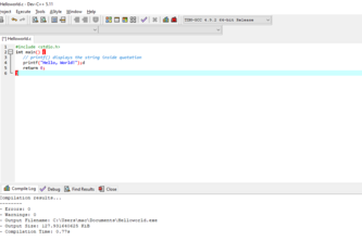 Hello world in C 