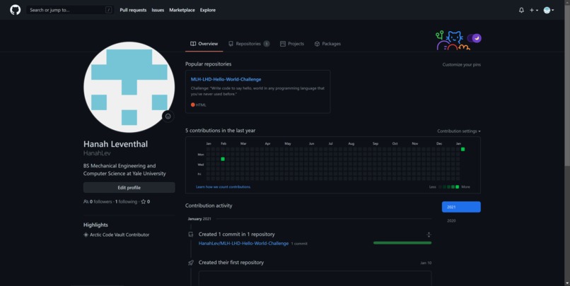 Personal GitHub Account – screenshot 1