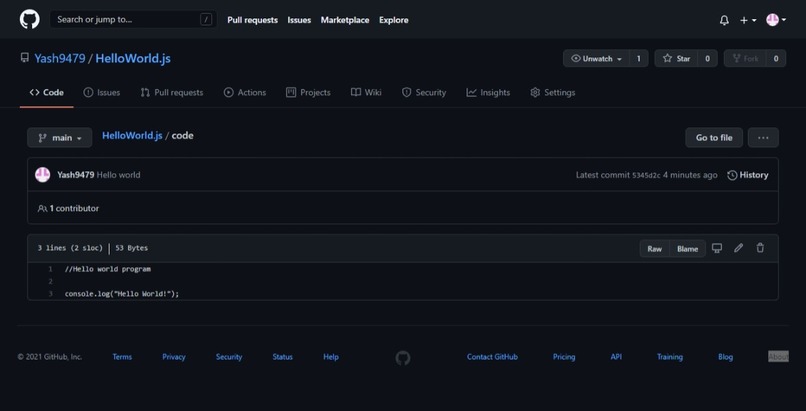 Hello World – screenshot 1