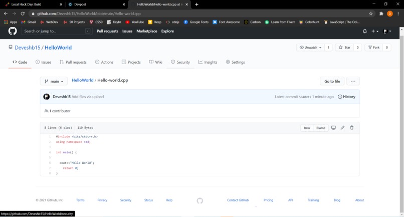 Hello World in a new Language – screenshot 1