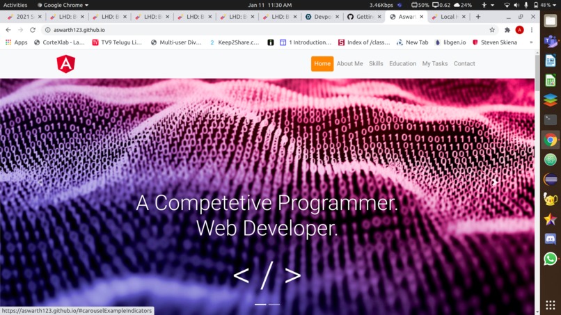 aswarth123.github.io – screenshot 1