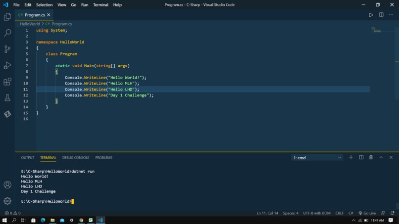 Hello World in new Language – screenshot 1