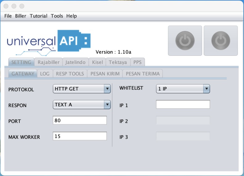 universalAPI – screenshot 2