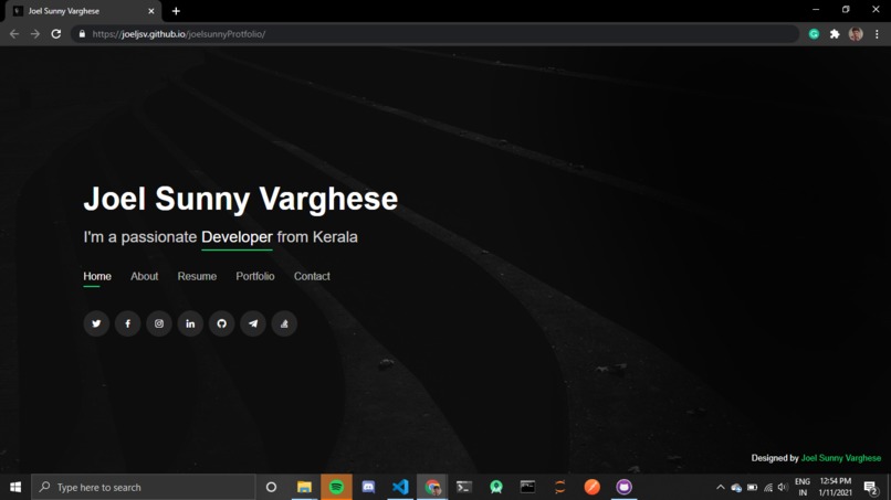 Joels Personal Website – screenshot 3