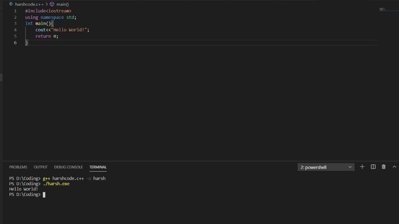 Hello, World in C++ – screenshot 1