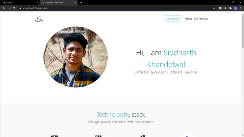 Personal Portfolio Website – screenshot 1