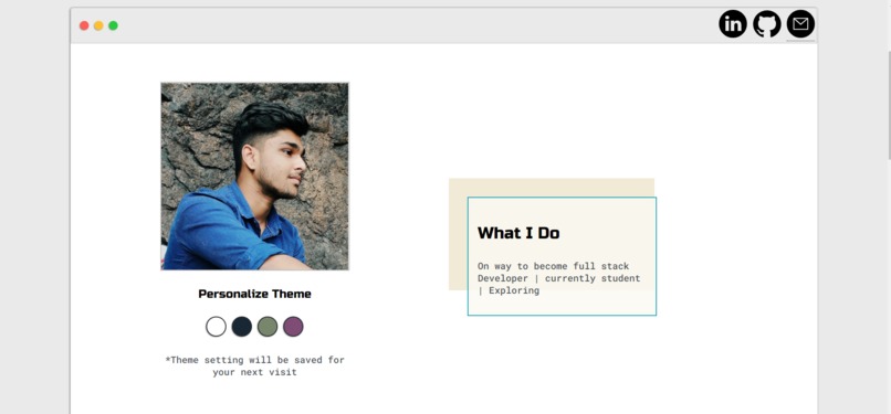 Portfolio – screenshot 1