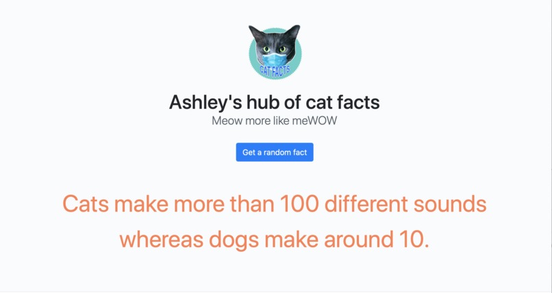 Cat Facts - Build with a Starter Kit Challenge (freestyle) – screenshot 1