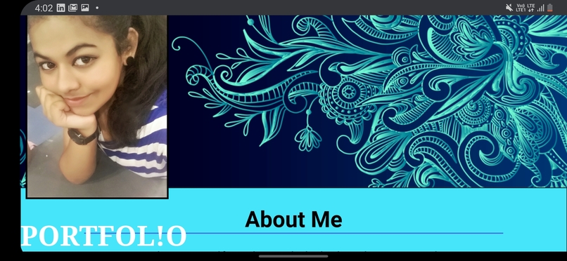 Portfolio – screenshot 1