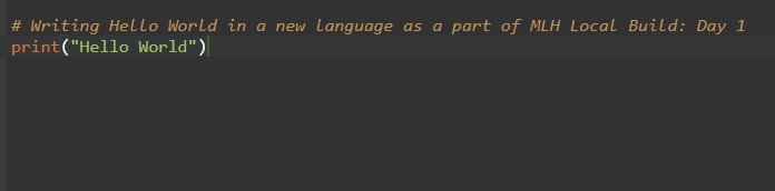 Hello World in Python – screenshot 1