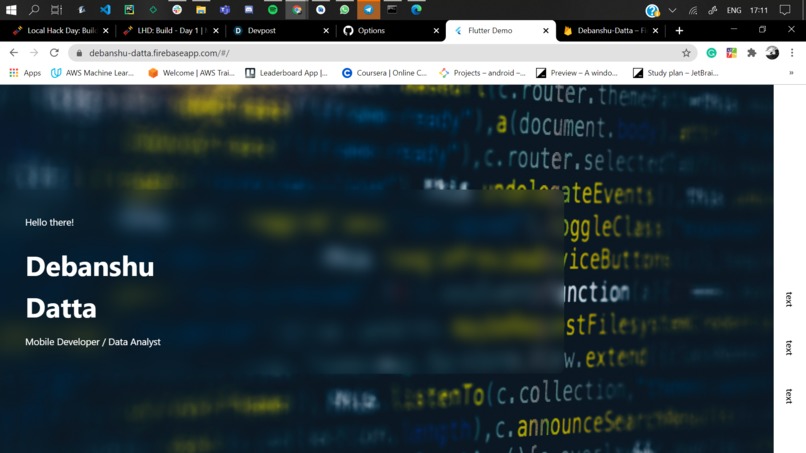 Portfolio - Personal Page – screenshot 1