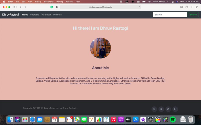 myPortfolio – screenshot 1