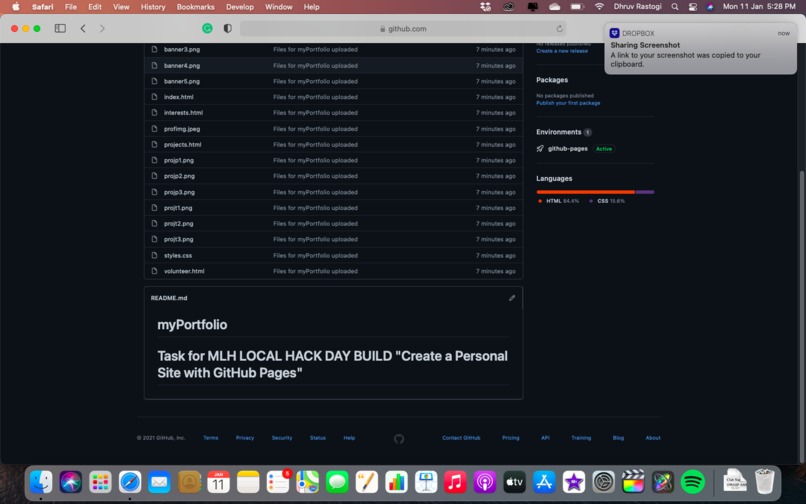 myPortfolio – screenshot 3