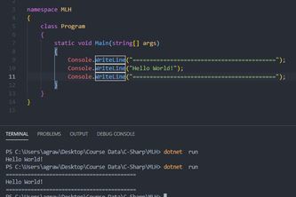 Hello World in C#