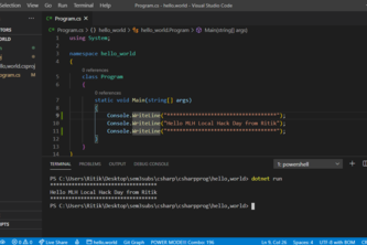 Hello World in C#
