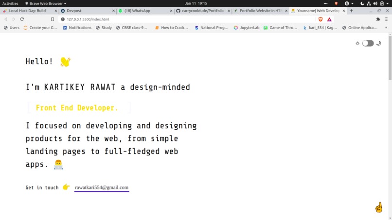 Portfolio-Project-MLH – screenshot 1