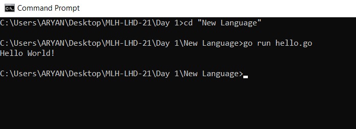 "Hello World!" in Golang :) – screenshot 1