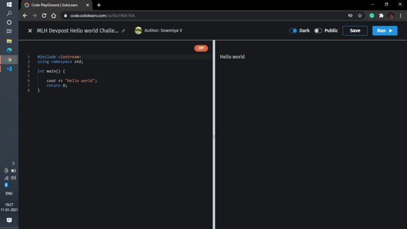  Hello, World in a New Language – screenshot 1