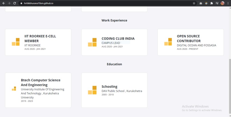 Personal Site with GitHub Pages – screenshot 2