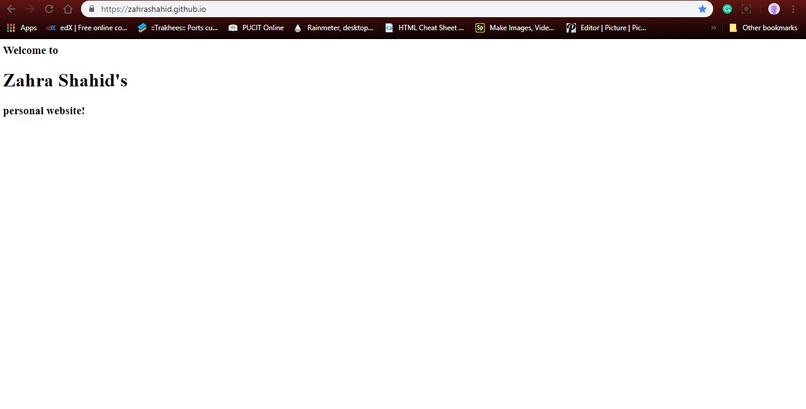 First GitHub Pages Website – screenshot 1
