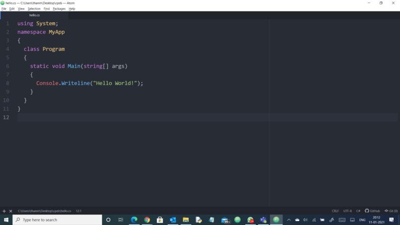 Hello World! – screenshot 1