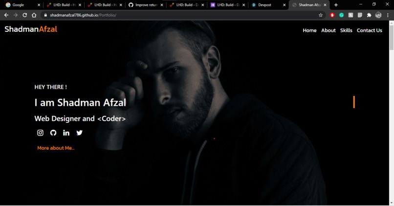 Portfolio – screenshot 1