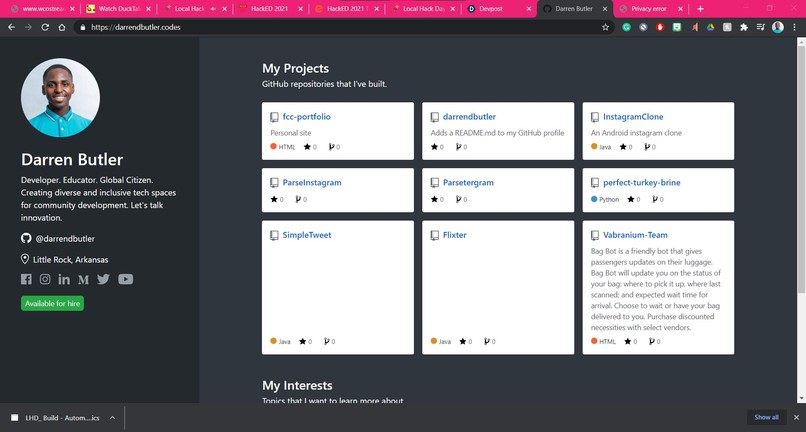darrendbutler.github.io – screenshot 1